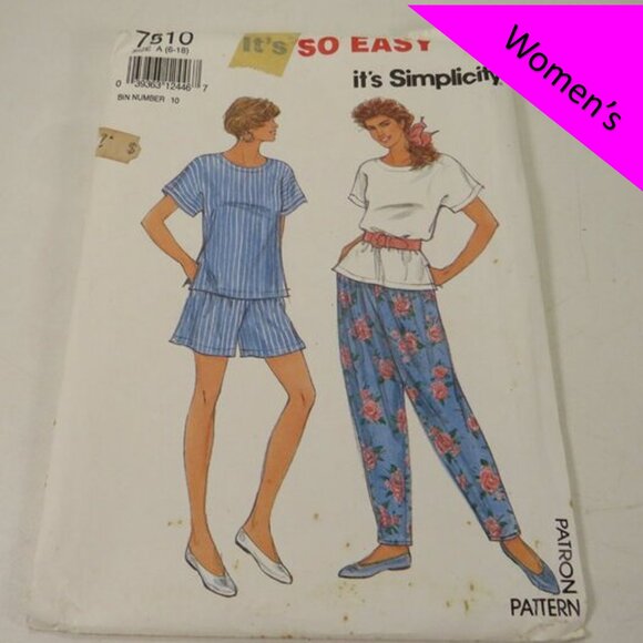 Simplicity 7810 clothing pattern EASY top, shorts, pants 6-12 - Picture 1 of 7